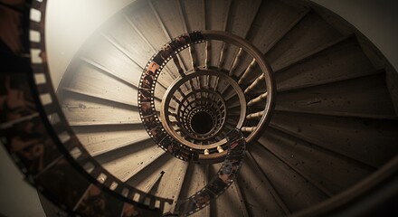 Spiral Staircase with Film Strip