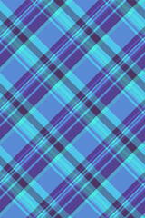 Vibrant diagonal plaid pattern in cool blues and purples.  Perfect for textile design, website backgrounds, or fashion projects.