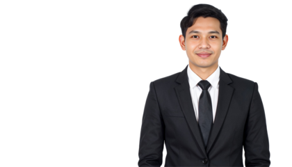 Welldressed gentleman smiles isolated against darkness