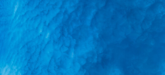 Abstract Blue Cloudscape, Soothing Ocean Water Surface with Waves Effect
