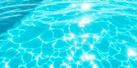 Obraz premium Abstract aqua summer background with shiny sun light reflections, illustration, tropical