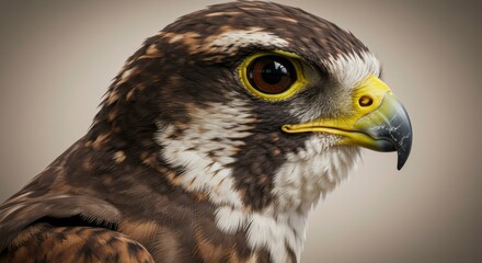 Majestic Peregrine Falcon intense gaze powerful bird of prey wildlife beauty