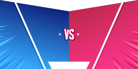 Vs versus match background banner for team fight, gaming, sports, tournaments, battle, competition banner