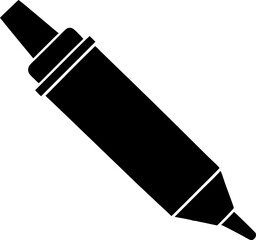 Marker Pen Cap Silhouette Vector Illustration 