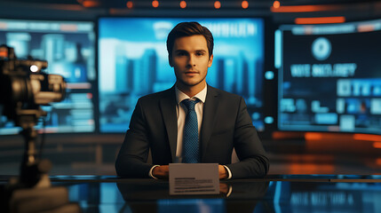 News anchor announcing a government emergency press release (3)
