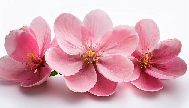 pink flower blomming isolated on white background