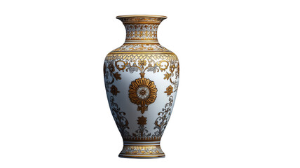 Luxurious Pastel Ceramic Vase with Exquisite Details.