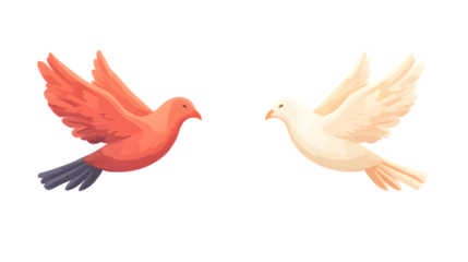 Elegant Dove Icon Logo Illustration Isolated on White Background