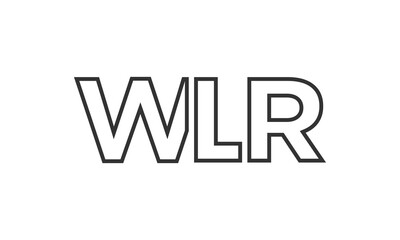 WLR logo design template with strong and modern bold text. Initial based vector logotype featuring simple and minimal typography. Trendy company identity.