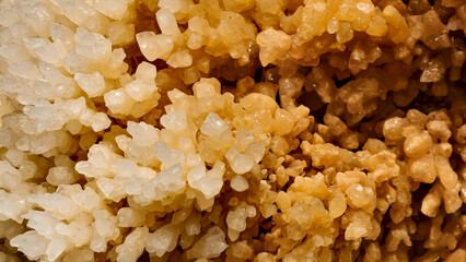 Detail Macro of Aragonite Stone Formation with Crystalline Structures