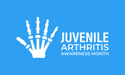 Fototapeta premium Juvenile Arthritis awareness month is july medical concept. Juvenile arthritis causes joint swelling, pain, and stiffness, making everyday activities difficult for affected children.