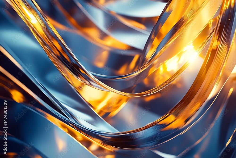 Poster • stunning intelligence core design featuring floating data streams and light pulses