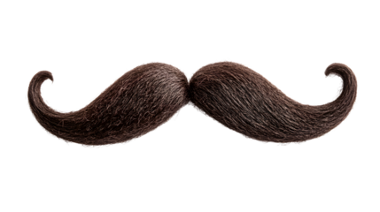 Stylish Large Italian Mustache on White Background