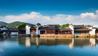 Obraz premium landscape of huishan ancient town in wuxi