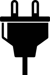 Obraz premium Power Adapter Plug Pin Silhouette Vector Illustration