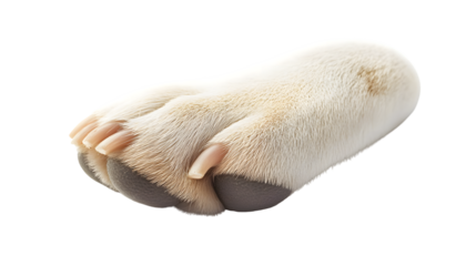 Clean Dog Paw Icon on White Background - Isolated Pet Symbol