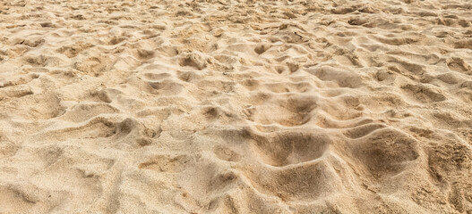 Golden hues of rippled beach sand create a textured abstract view