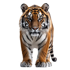 Fototapeta premium Tiger wildlife animal predator feline bengal tiger wildcat carnivore image on transparent background