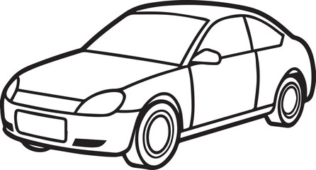 Fototapeta premium Car outline vector illustraion