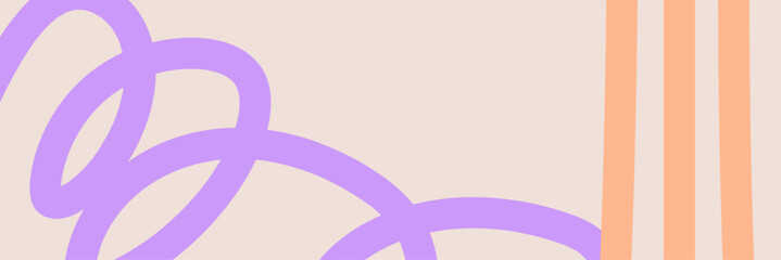 Modern abstract art design with wavy shapes and lines
