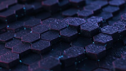Fototapeta premium Hexagon pattern in 3D, modern tech background