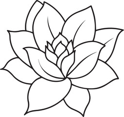 Flower outline vector illustraion