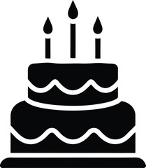 Birthday Cake Icon Vector Illustration