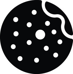 cookie stencil icon vector illustration