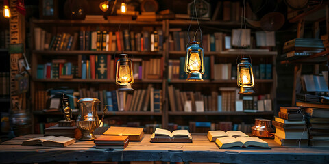 Silhouette on Stairs Beneath Vintage Clock in Moody Light