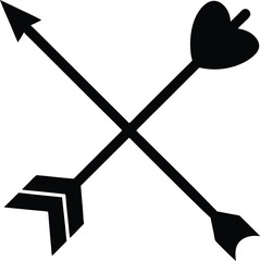 Cupid Arrow Icon Vector Illustration