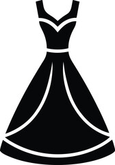elegant party dress icon vector illustration