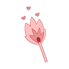 Light match in coquette style