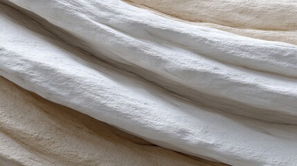 Textured surface variations revealing organic layers of white and beige tones creating a natural aesthetic in a serene style conveying simplicity and elegance captured with clarity