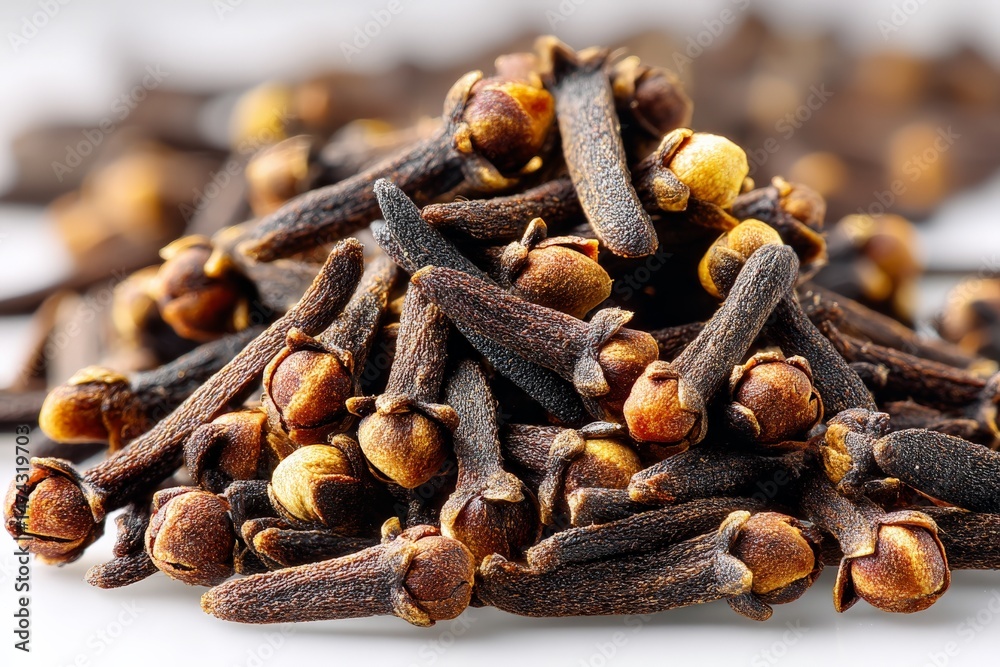 Poster Cloves displayed in abundance with rich color and texture in a close-up shot