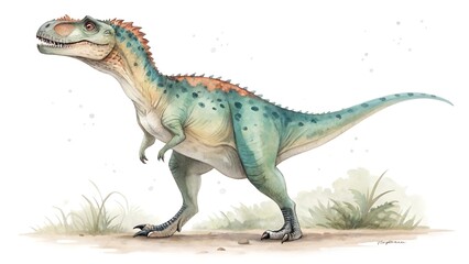 Fototapeta premium realistic dinosaur isolated on white background