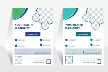 Elegant Modern Medical flyer Design With Simple & Slick Template 