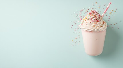 Indulging in creamy milkshake delights at home a refreshing blended treat for warm days in a cozy environment