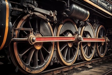 wheels of an old train
