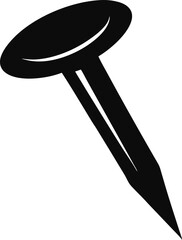 Small Nail Head Silhouette Vector Illustration 