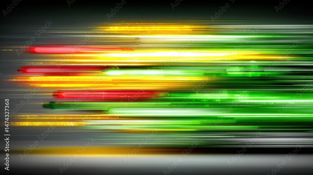 Poster a green and red abstract background representing momentum and the concept of locking in speed for pr