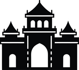 Fototapeta premium palace gate icon vector illustration