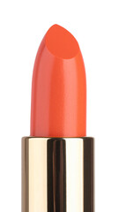 orange color lipstick makeup isolated on white
