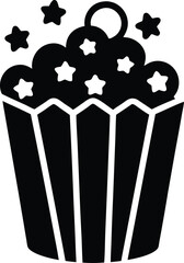 popcorn party bag icon vector illustration