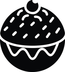 snowball dessert icon vector illustration