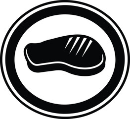 steak on plate icon vector illustration