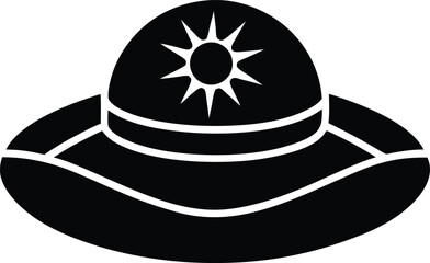 summer sun hat icon vector illustration