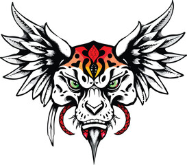 tribal tattoo of a lion