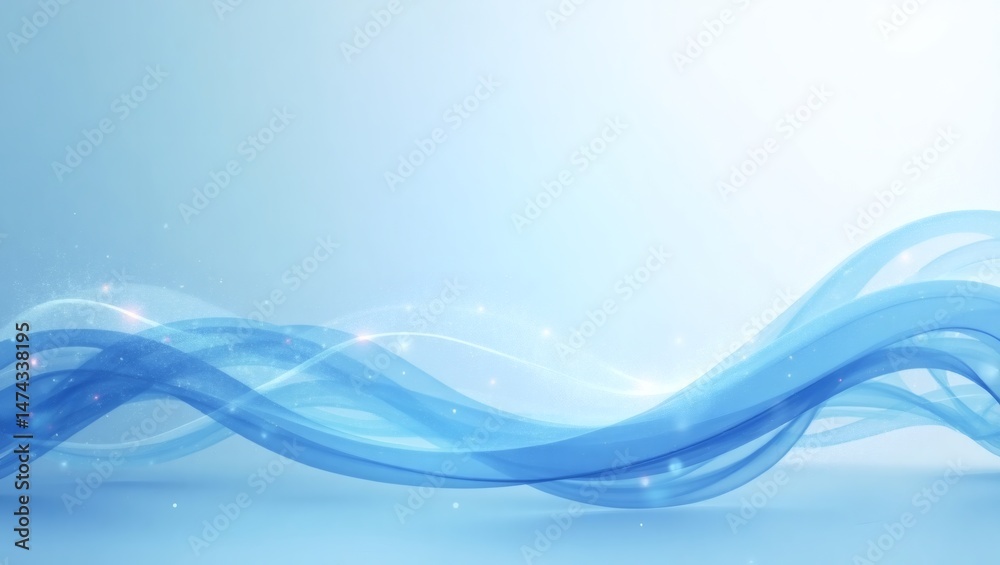 Aufkleber abstract blue wave design with flowing lines, creating a sense of calm and serenity. the gentle curv