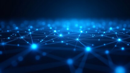 Fototapeta premium A glowing network of interconnected dots creating a futuristic, digital world