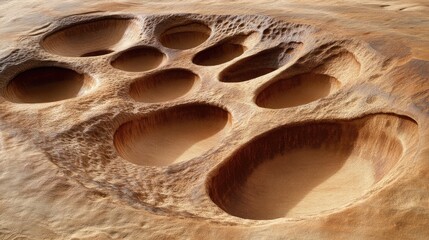 Close-up of sound hole and bridge of acoustic guitar with visible string detail